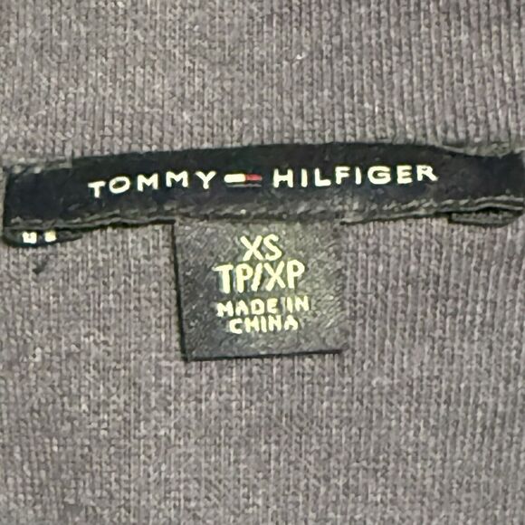 Tommy Hilfiger Blue Knit Blazer Crest Patch Raw Hem Sz Women Sz XS - Picture 5 of 5